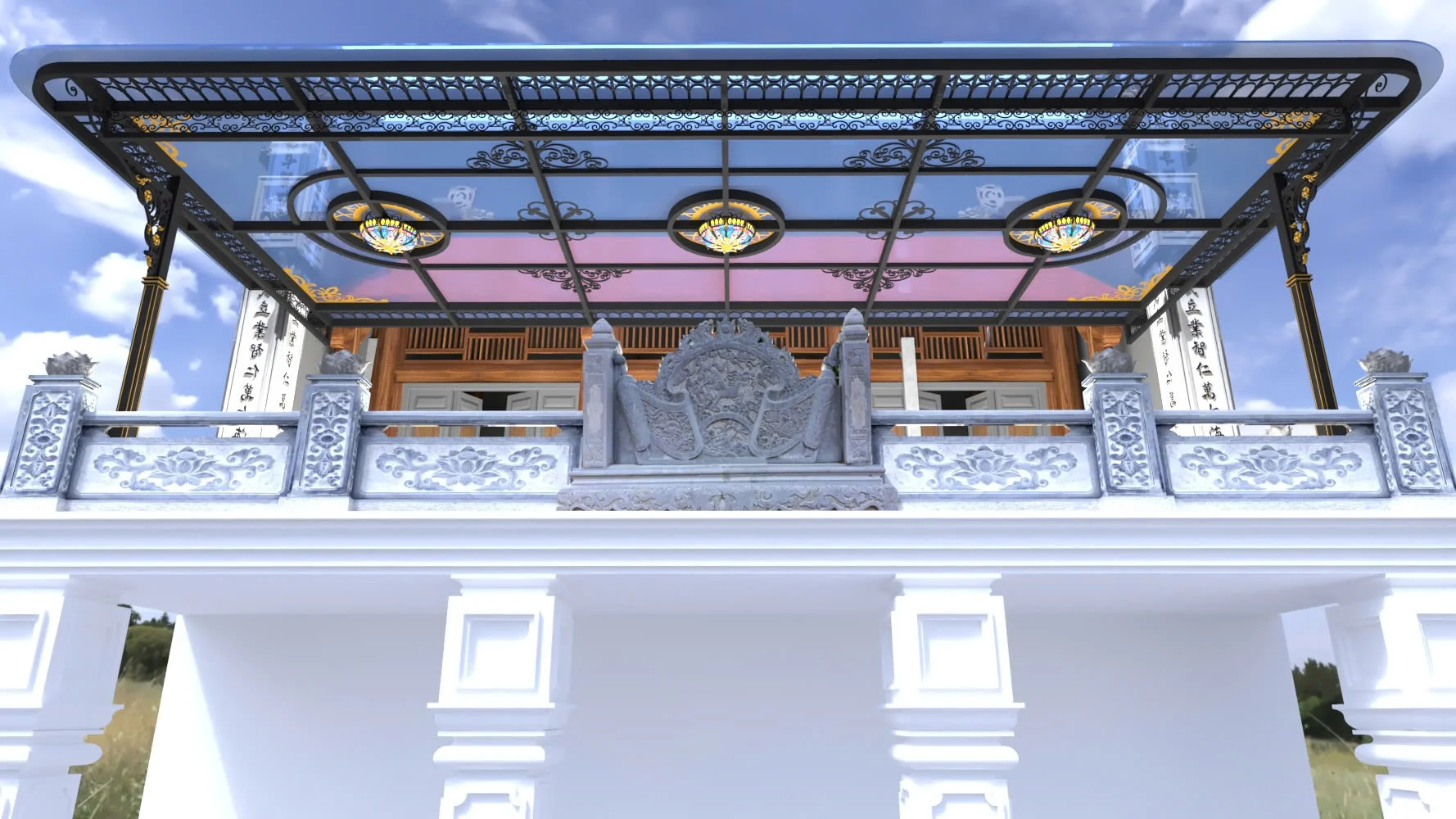 poly đặc làm mái che quận 2 mái poly đặc quận 2