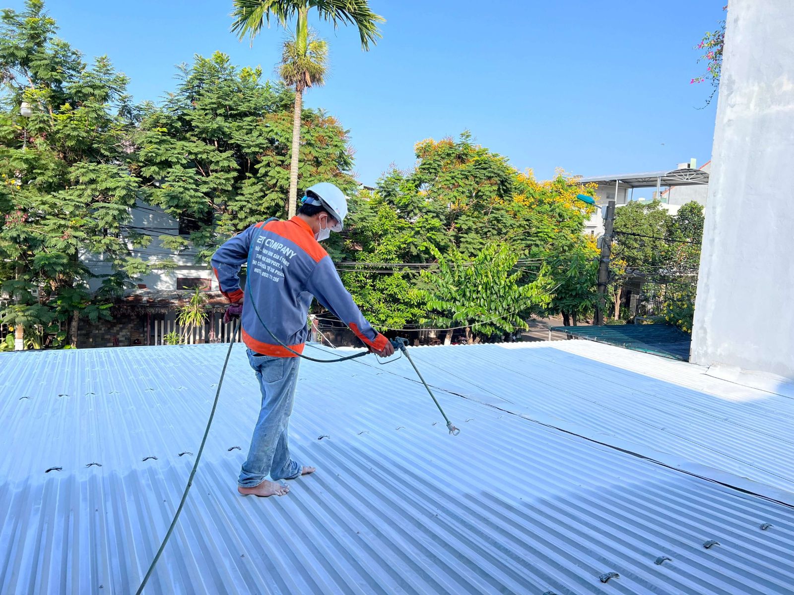 sơn chống nóng mái tôn hiệu quả sơn chống nóng mái tôn nhà xưởng