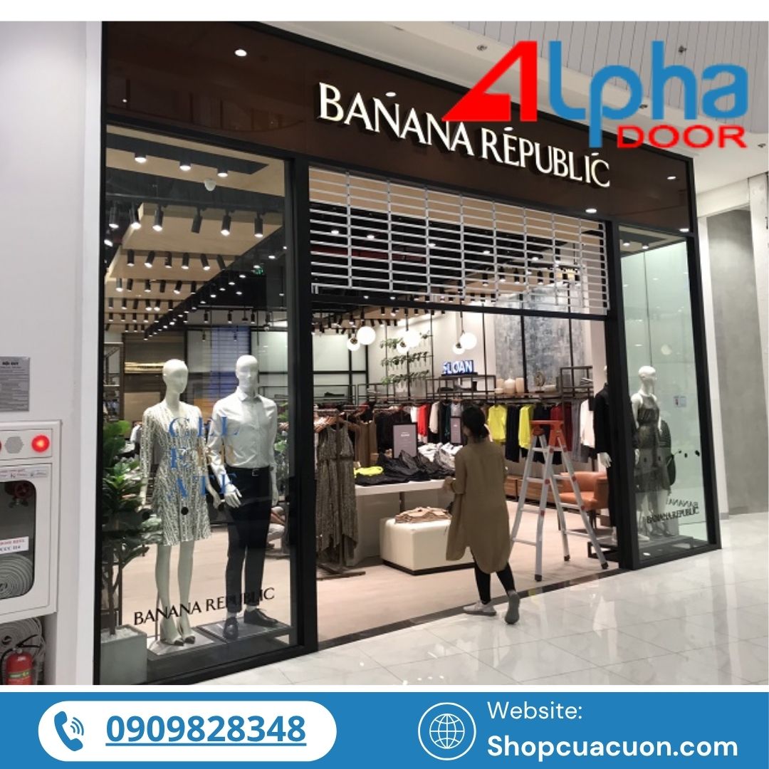 Cửa cuốn cửa hàng ki ốt nhỏ gọn và an toàn